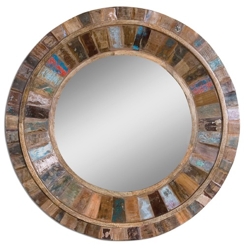 Uttermost Lighting Jeremiah Round Wood Mirror by Uttermost Lighting 4017