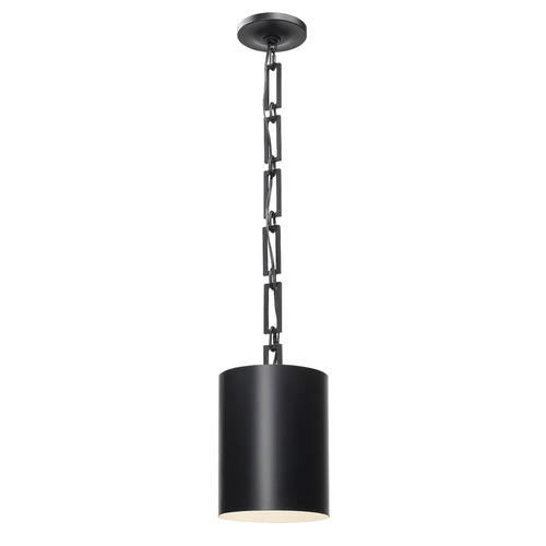 Crystorama Lighting Alston 8-Inch Mini Pendant in Black & White by Crystorama Lighting 8680-MK-WH
