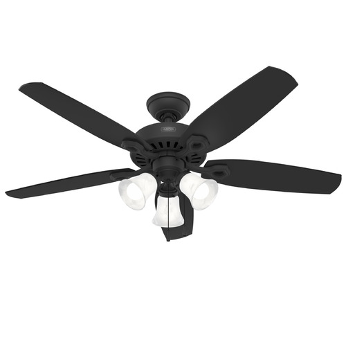Hunter Fan Company Hunter Fan Company Builder Matte Black LED Ceiling Fan with Light 52387