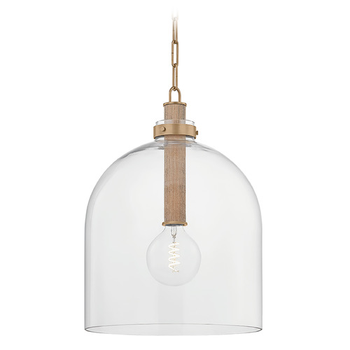 Troy Lighting Troy Lighting Kori Patina Brass LED Pendant Light with Bowl / Dome Shade F4916-PBR