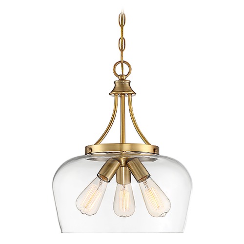 Savoy House Octave Warm Brass Pendant by Savoy House 7-4034-3-322