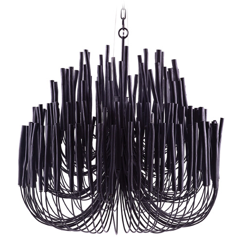 Arteriors Home Lighting Tilda Large Chandelier in Black Stained Wood & Black by Arteriors Home 89495
