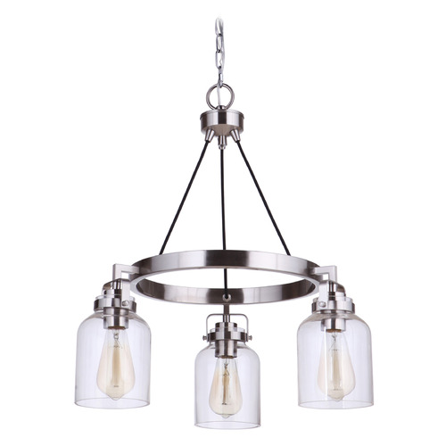 Craftmade Lighting Foxwood Brushed Polished Nickel Chandelier by Craftmade Lighting 53623-BNK