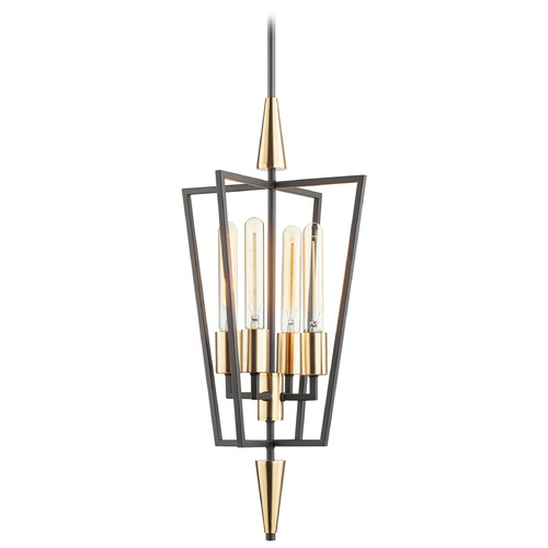 Maxim Lighting Maxim Lighting Wings Black & Satin Brass Pendant Light 11654BKSBR