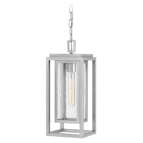 Hinkley Republic 16.75-Inch 12V Outdoor Hanging Lantern in Satin Nickel by Hinkley Lighting 1002SI-LV
