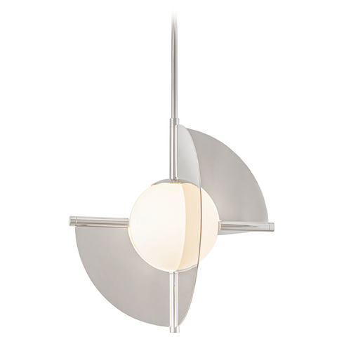 Kuzco Lighting Kuzco Lighting Scorpio Polished Nickel LED Pendant Light with Globe Shade PD65116-PN/OP-UNV