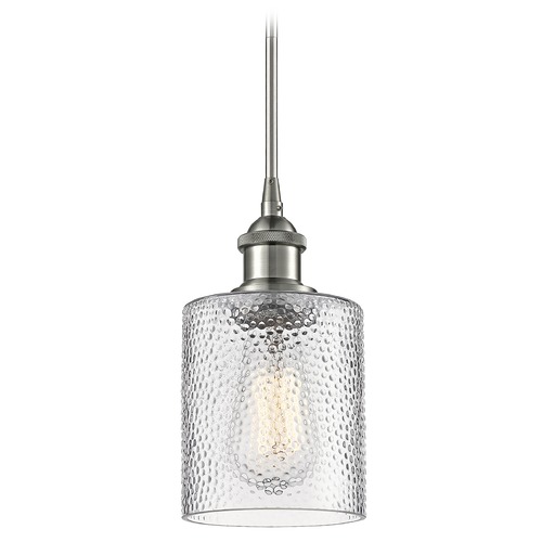 Innovations Lighting Cobbleskill Brushed Satin Nickel Mini Pendant by Innovations Lighting 516-1S-SN-G112