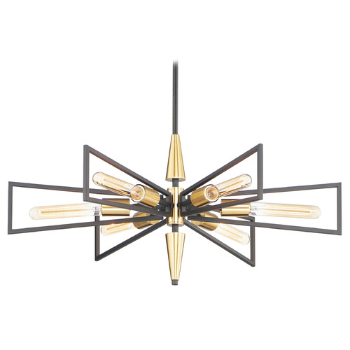 Maxim Lighting Maxim Lighting Wings Black & Satin Brass Chandelier 11656BKSBR