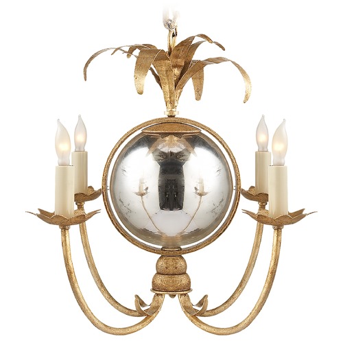 Visual Comfort Signature Collection E.F. Chapman Gramercy Chandelier in Gilded Iron by Visual Comfort Signature CHC5370GI