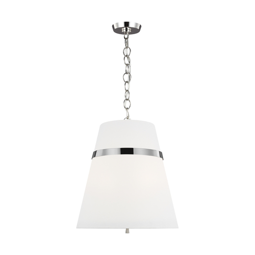 Visual Comfort Studio Collection Alexa Hampton Cordtlandt 18-Inch Polished Nickel Pendant by Visual Comfort Studio AP1173PN
