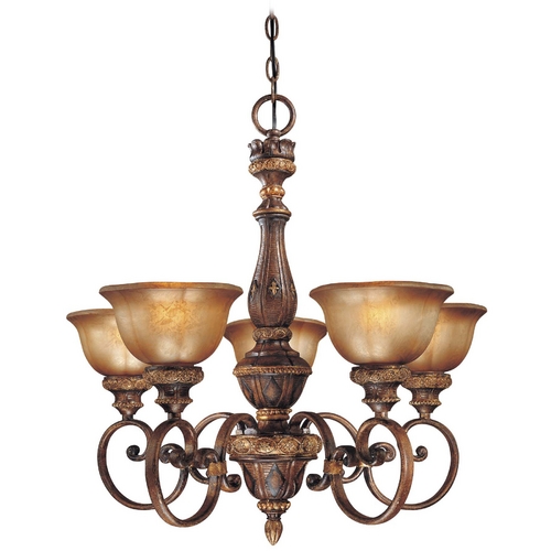 Minka Lavery Chandelier with Brown Glass in Illuminati Bronze by Minka Lavery 1355-177