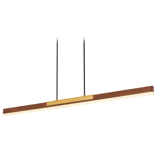 Quoizel Lighting Quoizel Lighting Colter Brushed Gold & Wood LED Island Light PCCOT148BRG