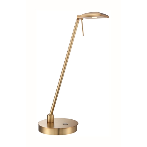 George Kovacs Lighting George's Reading Room LED Desk Lamp in Honey Gold by George Kovacs P4326-248