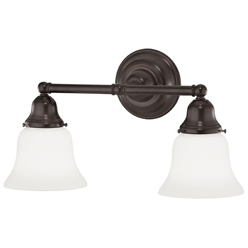 Design Classics Lighting Traditional 2-Light Bathroom Light Bronze 672-30/G9110 KIT