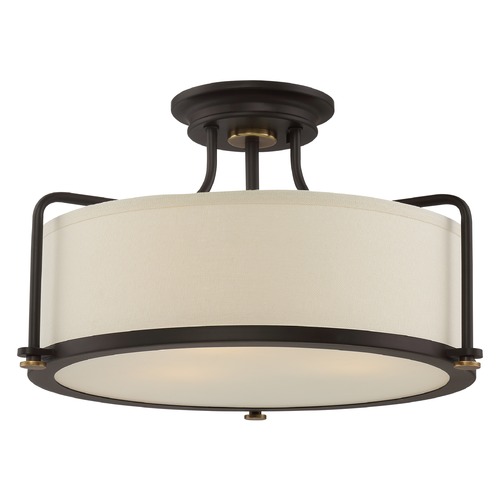 Quoizel Lighting Calvary Western Bronze Semi-Flush by Quoizel Lighting QF1715WT