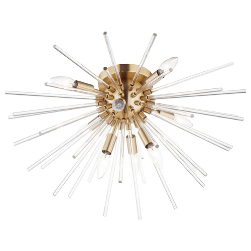 Maxim Lighting Maxim Lighting Polaris Satin Brass Flushmount Light 28660CLSBR