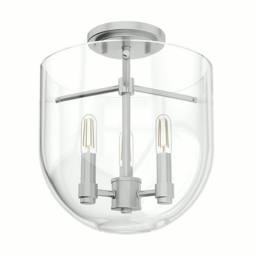 Hunter Fan Company Hunter Fan Company Sacha Brushed Nickel Semi-Flushmount Light 19321