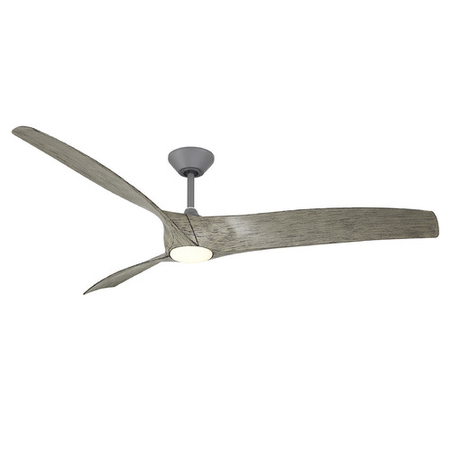 Modern Forms by WAC Lighting Modern Forms Zephyr Graphite & Weathered Wood LED Ceiling Fan with Light FR-W2006-72L-GH/WW