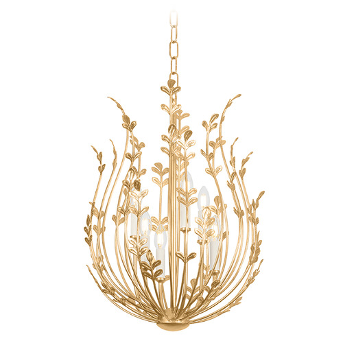 Troy Lighting Troy Lighting Delmore Vintage Gold Leaf LED Mini-Chandelier F4620-VGL