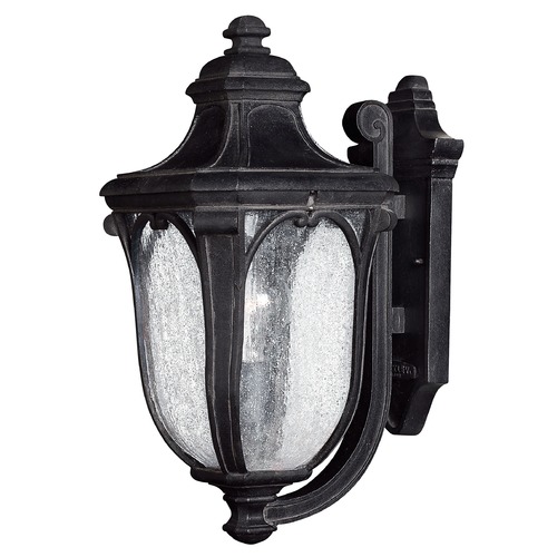Hinkley Seeded Glass Outdoor Wall Light Black by Hinkley Lighting 1314MB