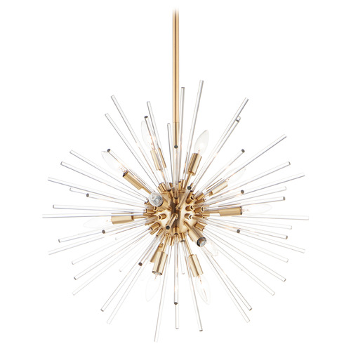 Maxim Lighting Maxim Lighting Polaris Satin Brass Pendant Light 28664CLSBR