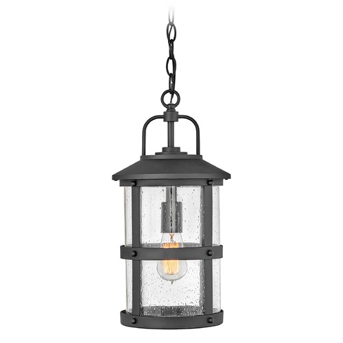 Hinkley Lakehouse 17.75-Inch 12V Outdoor Hanging Lantern in Black by Hinkley Lighting 2682BK-LV