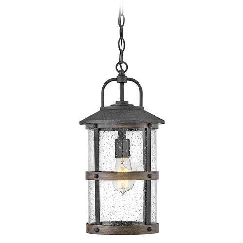 Hinkley Lakehouse 17.75-Inch 12V Outdoor Hanging Lantern in Aged Zinc by Hinkley Lighting 2682DZ-LV