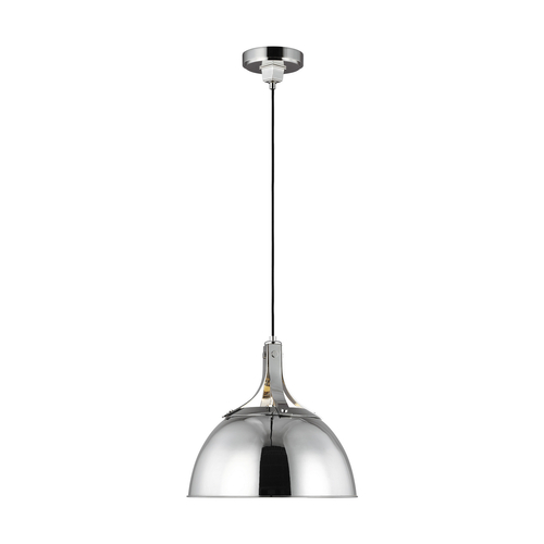 Visual Comfort Studio Collection Thomas OBrien Logan 15.88-Inch Polished Nickel Pendant by Visual Comfort Studio TP1061PN