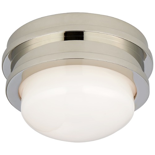 Visual Comfort Signature Collection Chapman & Myers Launceton LED Flush Mount in Nickel by Visual Comfort Signature CHC4600PNWG