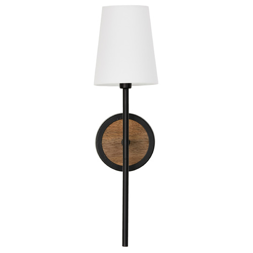 Capital Lighting Capital Lighting Jonah Light Wood and Matte Black Sconce 650811WK-709