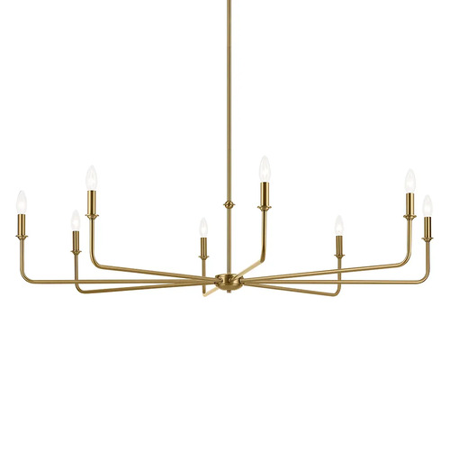 Kichler Lighting Kichler Lighting Pallas Brushed Natural Brass Chandelier 52521BNB