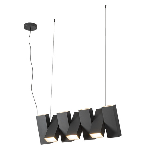 Kuzco Lighting Kuzco Lighting Domino Black LED Island Light with Rectangle Shade LP17435-BK-UNV