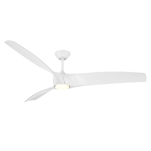 Modern Forms by WAC Lighting Modern Forms Zephyr Matte White LED Ceiling Fan with Light FR-W2006-72L-MW
