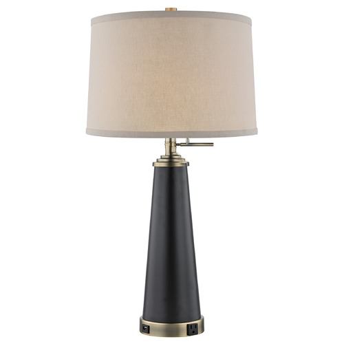 Design Classics Lighting Design Classics Denali Bronze and Ebony Table Lamp with Cream Shade DCL 6990-1-740/502 SH7907