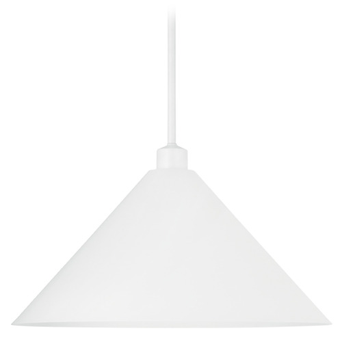 Capital Lighting Capital Lighting Alden Matte White Pendant Light with Coolie Shade 351311WE