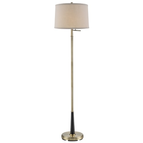 Design Classics Lighting Design Classics Denali Bronze and Ebony Floor Lamp with Cream Shade DCL 6991-740/502 SH7907