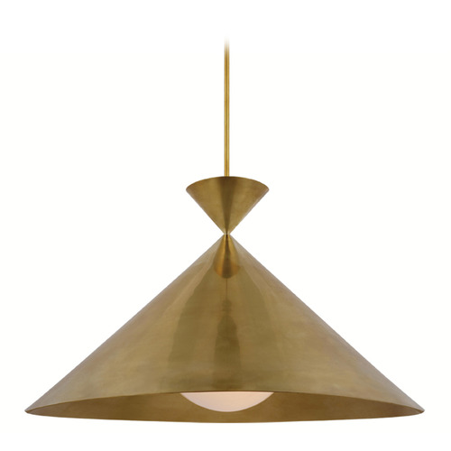 Visual Comfort Signature Collection Paloma Contreras Orsay Pendant in Antique Brass by VC Signature PCD5220HAB-WG