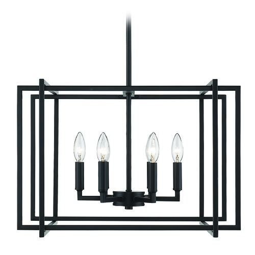 Golden Lighting Tribeca Black Chandelier by Golden Lighting 6070-6BLK-BLK