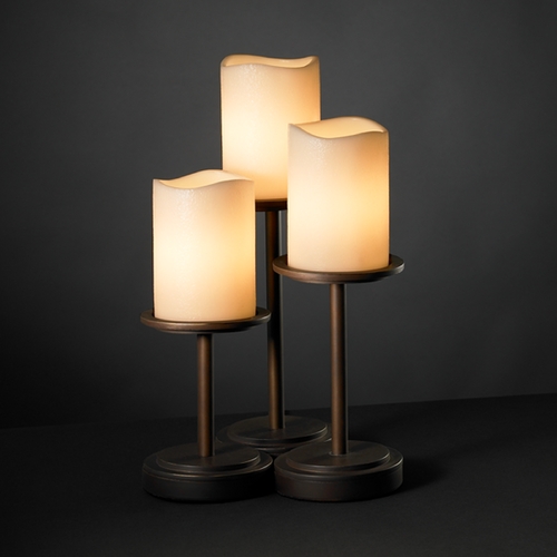 Justice Design Group Candlearia Collection Table Lamp by Justice Design Group CNDL-8797-14-CREM-DBRZ