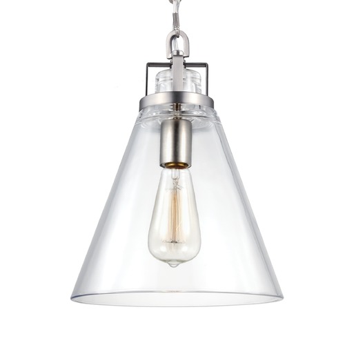 Visual Comfort Studio Collection Frontage Pendant in Satin Nickel by Visual Comfort Studio P1370SN
