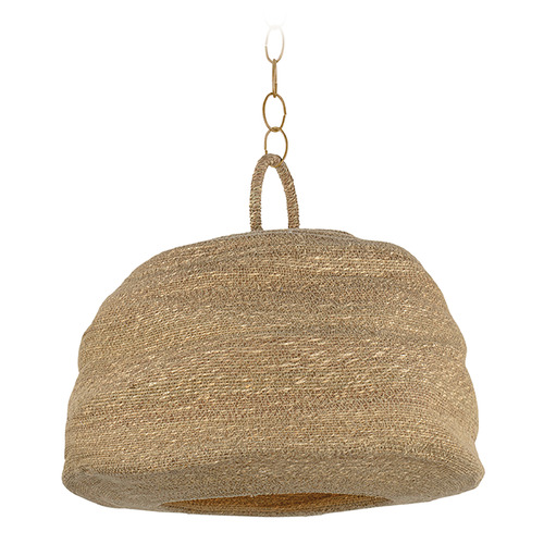 Troy Lighting Troy Lighting Ferrando Patina Brass LED Pendant Light with Bowl / Dome Shade F6325-PBR