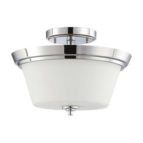 Nuvo Lighting Modern Semi-Flush Mount in Polished Chrome by Nuvo Lighting 60/4087