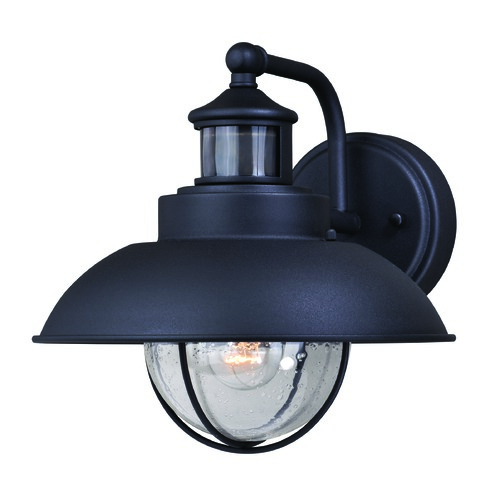 Vaxcel Lighting Seeded Glass Outdoor Wall Light Black by Vaxcel Lighting T0262