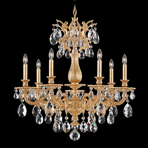 Schonbek Lighting Milano French Gold Crystal Chandelier by Schonbek Lighting 5677-26H