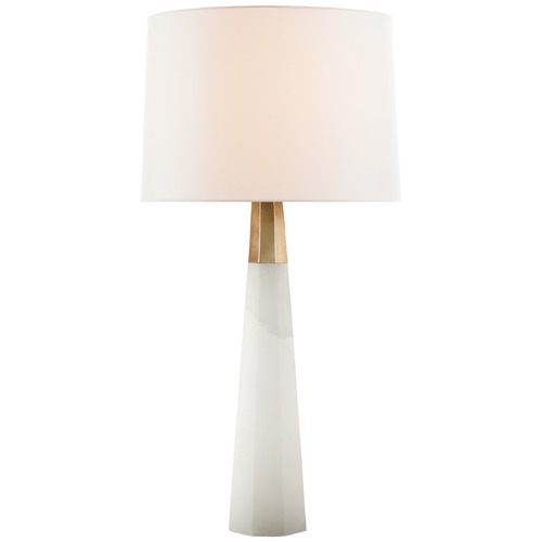 Visual Comfort Signature Collection Aerin Olsen Table Lamp in Alabaster & Brass by Visual Comfort Signature ARN3026ALB-L