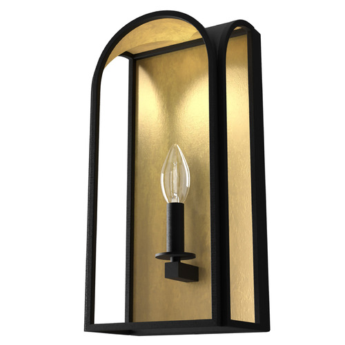 Hunter Fan Company Hunter Fan Company Dukestown Natural Black Iron & Gold Leaf Sconce 19729