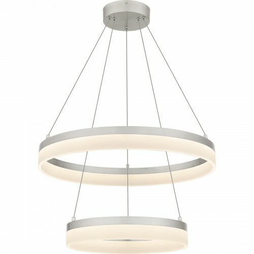 Quoizel Lighting Cohen 2-Tier LED Pendant in Brushed Nickel by Quoizel Lighting PCOH2924BN
