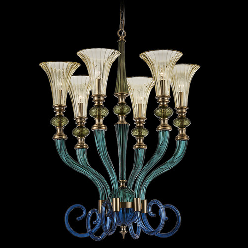 Allegri Lighting Allegri Crystal Tinta Winter Brass Chandelier 043670-044-GLMULTI