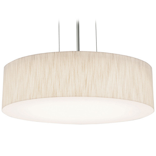 AFX Lighting Afx Lighting Anton Satin Nickel LED Pendant Light with Drum Shade ANP1524LAJUDSN-JT