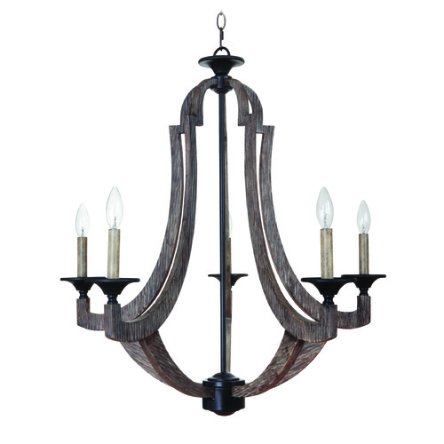 Craftmade Lighting Winton 29.50-Inch Chandelier in Weathered Pine & Bronze by Craftmade Lighting 35125-WP